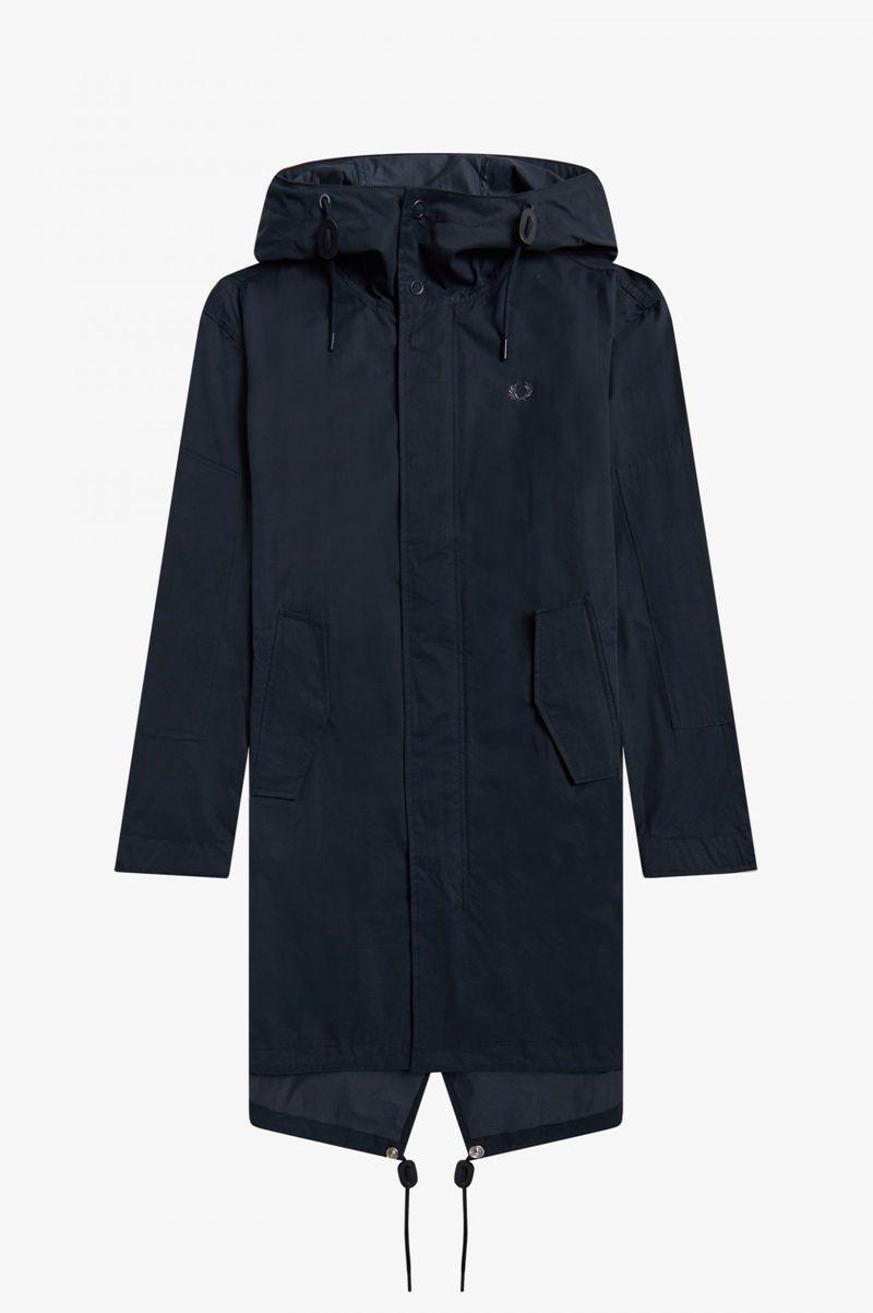 Navy Fred Perry Shell Parka Men's Jackets | PH 1240BEXC